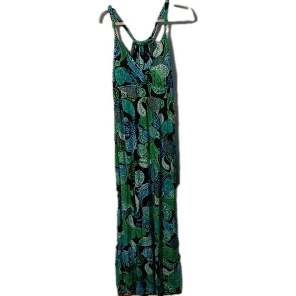 New Directions Tank Maxi Dress Paisley Print NWT Sz. LG. Festival Hippie Beach - Picture 2 of 9